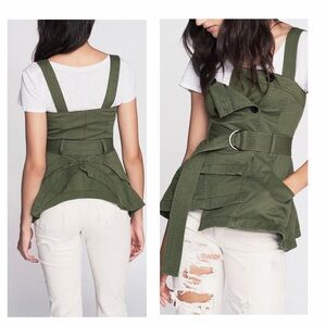 Marissa Webb Green Lani Trench Vest  Top New